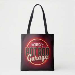 Bolsa Tote Hot Rod Flames Nome Personalizado Garagem Personal