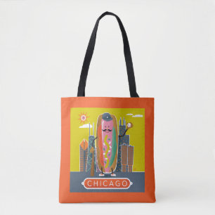 Bolsa Tote Hotdog do Estilo Chicago