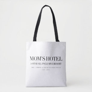 Bolsa Tote Hotel Personalizado da Mamãe Resort Falso Ano T Pe