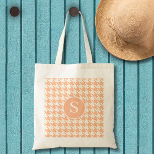 Bolsa Tote Houndstooth Peachy Coral