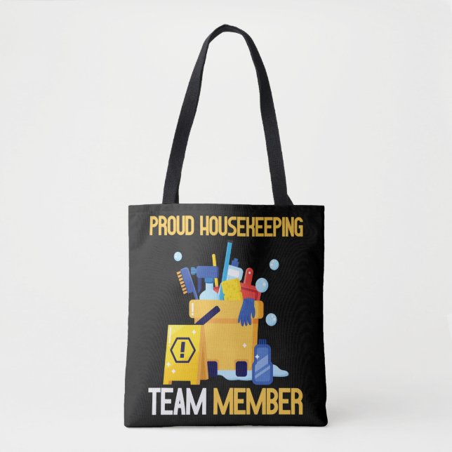 Bolsa Tote Housekeeping Cleaning Team Proud Housekeeper (Frente)
