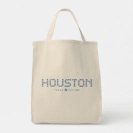 Bolsa Tote Houston Azulejo, Azulejo Azul, Houston Texas