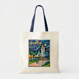 Bolsa Tote Houston Skyline Space Center Rocket Van Gogh Kids