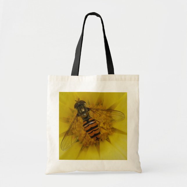 Bolsa Tote Hoverfly em um Marigold Budget Tote Bag (Frente)