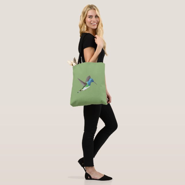 Bolsa Tote Hovering Jacobin Hummingbird - transparente. (No(a) Modelo)
