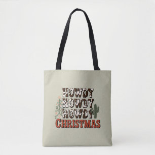 Bolsa Tote Howdy Howdy Howdy Natal Família Xmas - Presente
