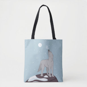 Bolsa Tote Howling Artic Wolf