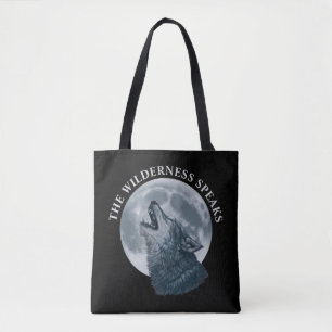 Bolsa Tote Howling Wolf and Moon