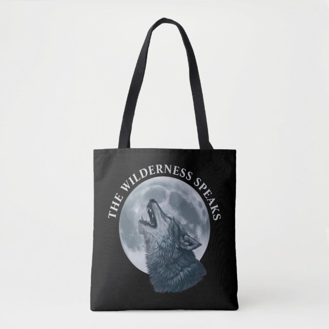Bolsa Tote Howling Wolf and Moon (Frente)