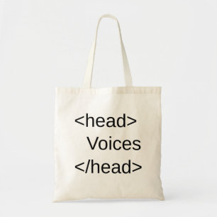 Bolsa Tote HTML-Vozes engraçadas dentro </head>