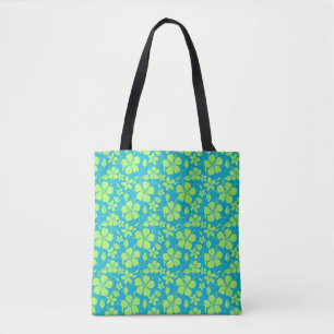 BOLSA TOTE HULA HAVAIANA (HIBÍSCO) LIMA TEAL