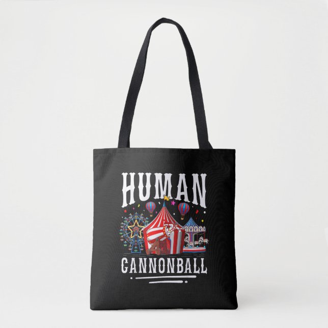 Bolsa Tote Human Cannonball Circus Carnival (Frente)