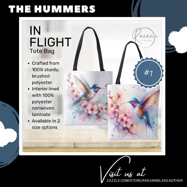 Bolsa Tote Hummers in Flight #1 (Criador carregado)