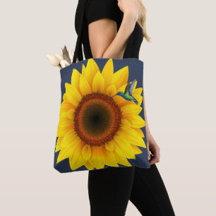 Bolsa Tote Hummingbird e girassol
