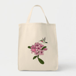 Bolsa Tote Hummingbird e Rhododendron Tote Bag Personalizado