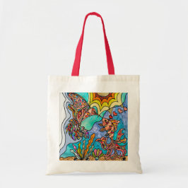 Bolsa Tote Hummingbird Goldfish Reflexão Fantasy Tote Bag
