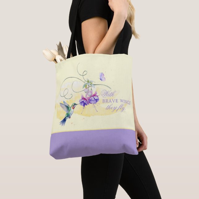 Bolsa Tote Hummingbird Inspiron e borboleta (Close Up)