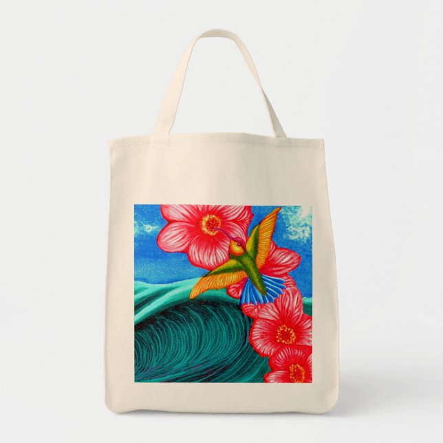 Bolsa Tote Hummingbird Ocean  (Frente)