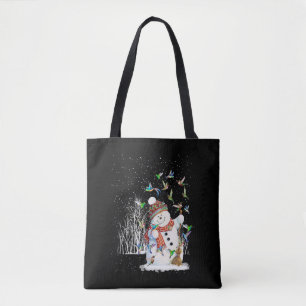 Bolsa Tote Hummingbird Snowman Feliz Natal