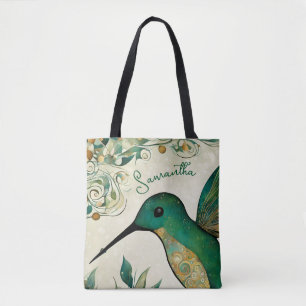 Bolsa Tote Hummingbird Verde Personalizado
