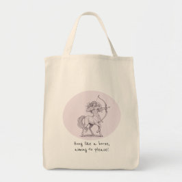 Bolsa Tote Humor Adulto Sagitário Centauro Pendurado