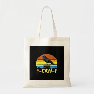 Bolsa Tote Humor Corvo Engraçado F-Caw-F Gótico