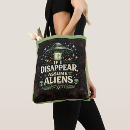 Bolsa Tote Humor de Abdução Alienígena por OVNI
