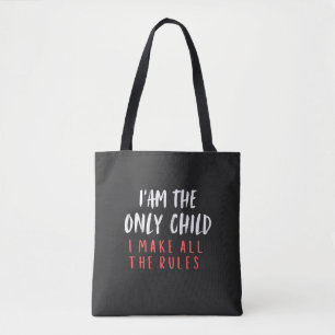 Bolsa Tote Humor de Família de Filho Único Engraçado