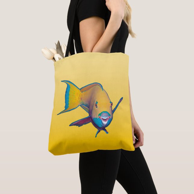 Bolsa Tote HUMOR DE PRIMAVERA – Amarelo Pastel | profundo a c (Close Up)