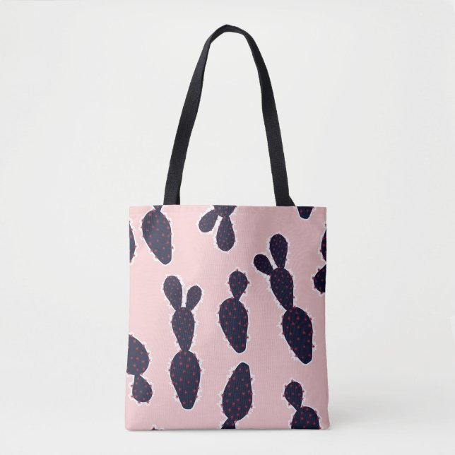 Bolsa Tote Humor e tom doces, sem costura, de cacto,  (Frente)