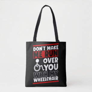 Bolsa Tote Humor engraçado do motorista da cadeira de rodas