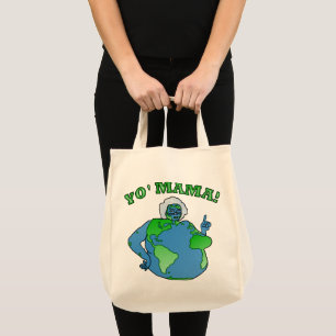 Bolsa Tote Humor engraçado do planeta do Mama Dia da Terra d