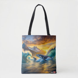 Bolsa Tote Humpbacks em Sunset Design por rico AMeN Gill