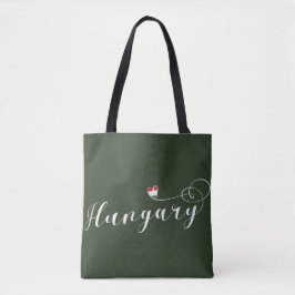 Bolsa Tote Hungria Heart Customizable Bag, Húngaro