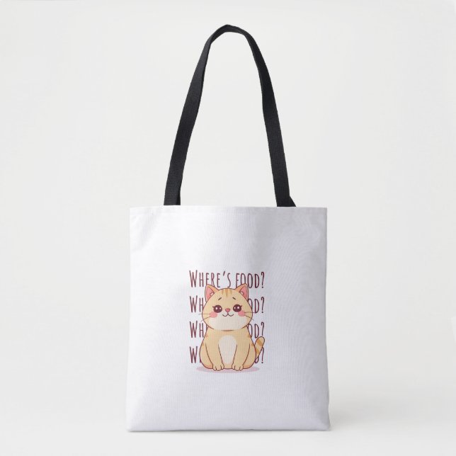 Bolsa Tote Hungry Ginger Cat  (Frente)