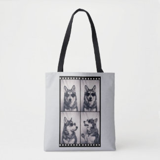 Bolsa Tote Husky Dog Portrait