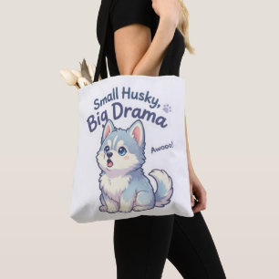 Bolsa Tote Husky Pequeno Grande Drama Cachorrinho Engraçado