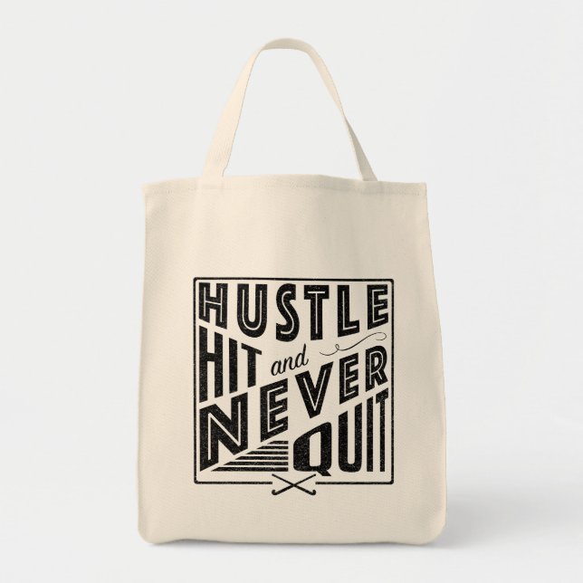 Bolsa Tote Hustle de Hóquei em Campo e Nunca Toque (Frente)