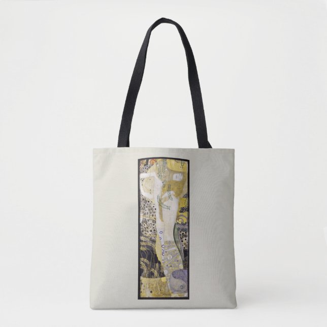 Bolsa Tote Hydra (serpentes d'água I) por Gustav Klimt (Frente)