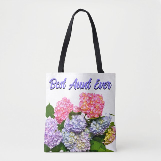 Bolsa Tote Hydrangea Buquê best Tia (Frente)