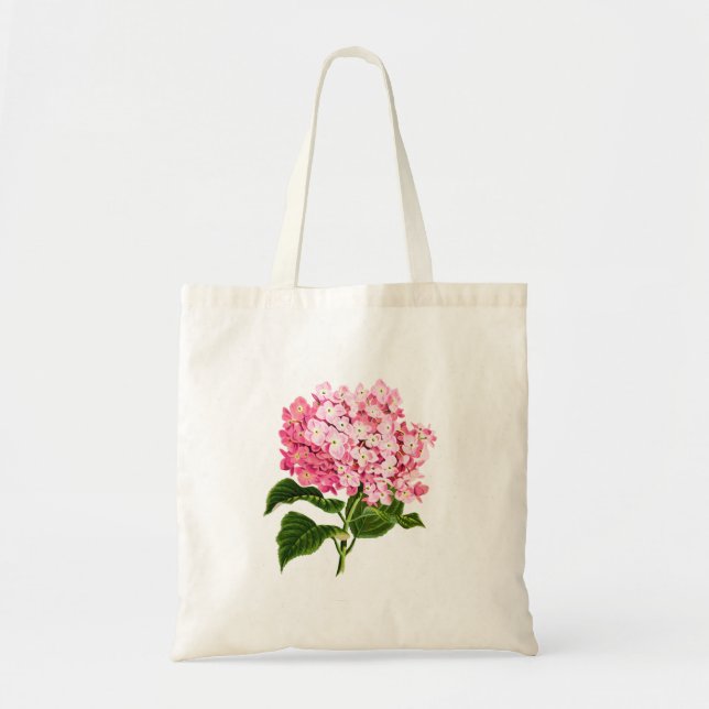 Bolsa Tote Hydrangea cor-de-rosa (Frente)
