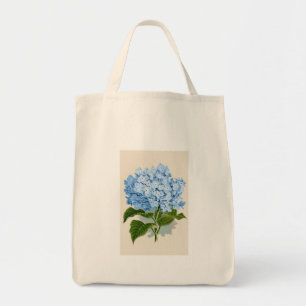 Bolsa Tote Hydrangea do azul do vintage
