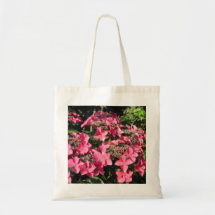 Bolsa Tote Hydrangea. Flores cor-de-rosa