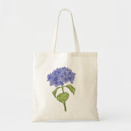 Bolsa Tote Hydrangea Flower pintada com aquarelas