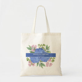 Bolsa Tote Hydrangeas Azul Personalizado do Buquê Moderno