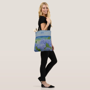 Bolsa Tote Hydrangeas pelo mar personalizado