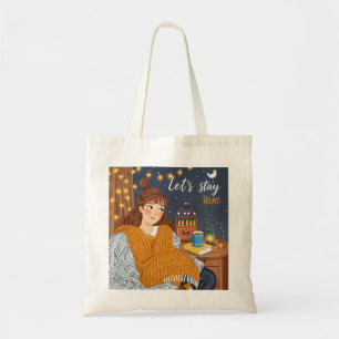 Bolsa Tote Hygge Cozy Celebração Noturna à Noite