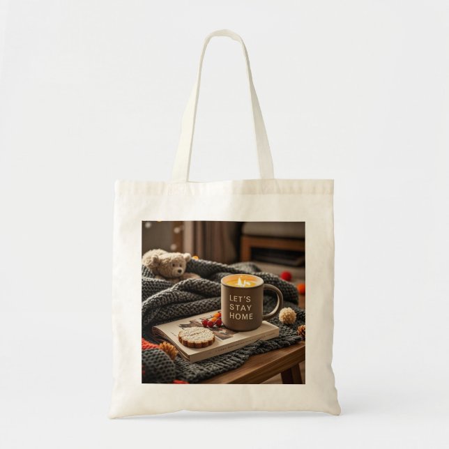 Bolsa Tote Hygge Cozy Night Celebre noites confortáveis (Frente)