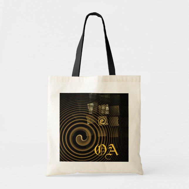 Bolsa Tote Hypnosis Abstrato Art Monograma Bag (Frente)