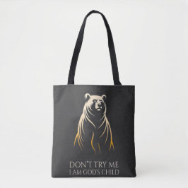 Bolsa Tote I Am God’s Child Bear Graphic